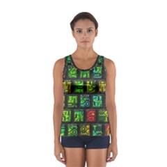 Colorful Buttons               Women s Sport Tank Top by LalyLauraFLM