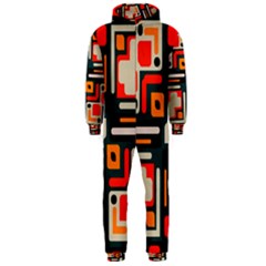 Shapes In Retro Colors Texture                   Hooded Jumpsuit (men) by LalyLauraFLM