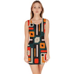Shapes In Retro Colors Texture                   Bodycon Dress by LalyLauraFLM
