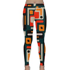 Shapes In Retro Colors Texture                   Yoga Leggings by LalyLauraFLM