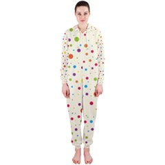 Colorful Dots Pattern Hooded Jumpsuit (ladies)  by TastefulDesigns