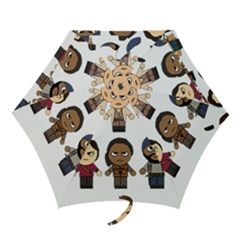 The Walking Dead   Main Characters Chibi   Amc Walking Dead   Manga Dead Mini Folding Umbrellas by PTsImaginarium