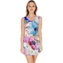 Watercolor spring flowers Sleeveless Bodycon Dress View1