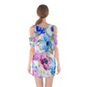 Watercolor spring flowers Cutout Shoulder Dress View2