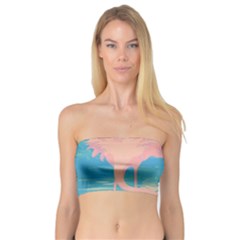 Two Pink Flamingos Pop Art Bandeau Top