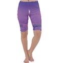 Abstract Tropical Birds Purple Sunset  Cropped Leggings  View1
