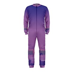 Abstract Tropical Birds Purple Sunset  Onepiece Jumpsuit (kids) by WaltCurleeArt