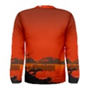 Tropical Birds Orange Sunset Landscape Men s Long Sleeve Tee View2