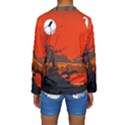 Tropical Birds Orange Sunset Landscape Kid s Long Sleeve Swimwear View2