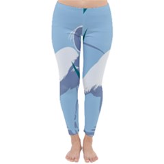 Egret Winter Leggings  by WaltCurleeArt