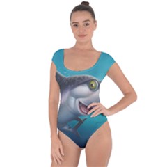 Sharky  Short Sleeve Leotard (ladies) by WaltCurleeArt