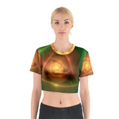 Orange Rose Cotton Crop Top by Delasel