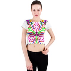 The Flower Pods Crew Neck Crop Top