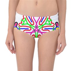 The Flower Pods Mid-waist Bikini Bottoms by SugaPlumsEmporium