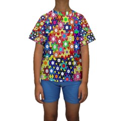 Star Of David Kid s Short Sleeve Swimwear by SugaPlumsEmporium