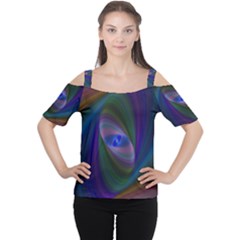 Eye Of The Galactic Storm Women s Cutout Shoulder Tee