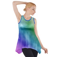 Rainbow Watercolor Side Drop Tank Tunic by StuffOrSomething