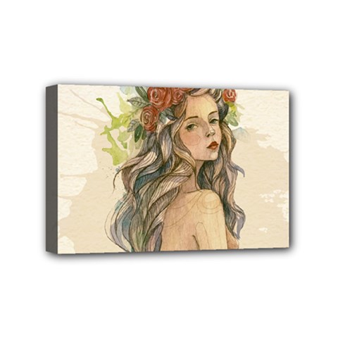 Beauty Of A Woman Mini Canvas 6  X 4  by TastefulDesigns