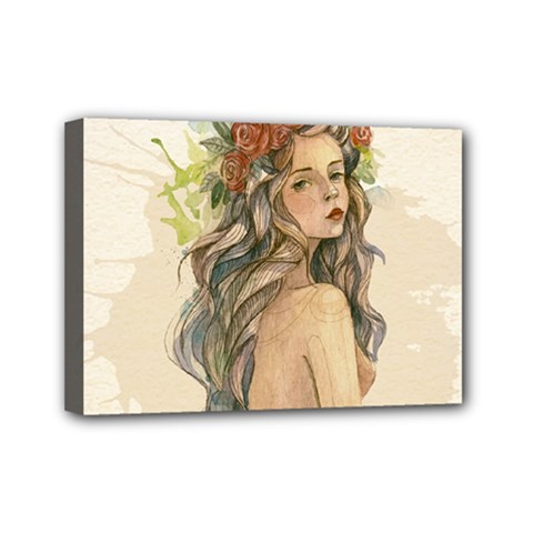 Beauty Of A Woman Mini Canvas 7  X 5  by TastefulDesigns