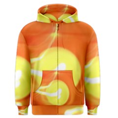 Sunny Orange Yellow Flame Men s Zipper Hoodie