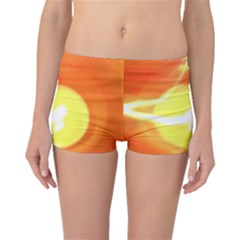 Sunny Orange Yellow Flame Boyleg Bikini Bottoms by yoursparklingshop