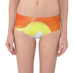 Sunny Orange Yellow Flame Mid-waist Bikini Bottoms by yoursparklingshop