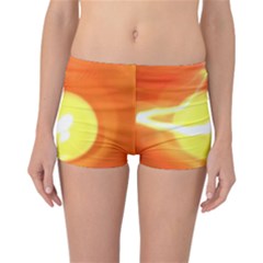 Sunny Orange Yellow Flame Reversible Boyleg Bikini Bottoms by yoursparklingshop