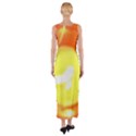 Sunny Orange Yellow Flame Fitted Maxi Dress View2