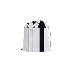 Funny Black And White Stripes Diamonds Arrows Drawstring Pouches (xs)  by yoursparklingshop