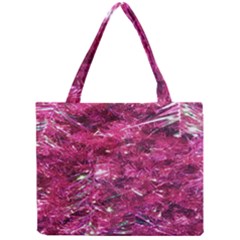 Festive Hot Pink Glitter Merry Christmas Tree  Mini Tote Bag