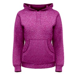 Metallic Pink Glitter Texture Women s Pullover Hoodie by yoursparklingshop