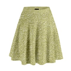 Festive White Gold Glitter Texture High Waist Skirt by yoursparklingshop