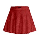 Festive Red Glitter Texture Mini Flare Skirt View1