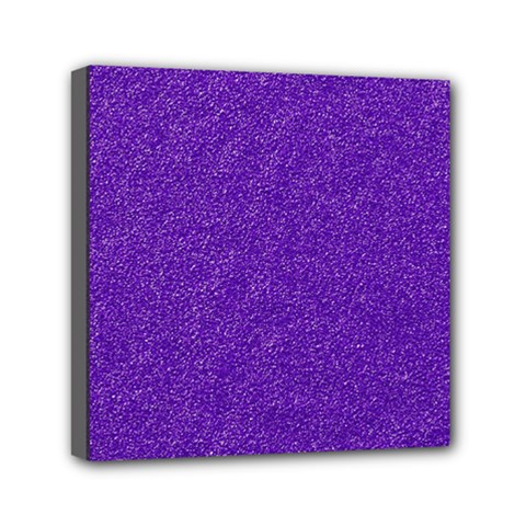 Festive Purple Glitter Texture Mini Canvas 6  X 6 