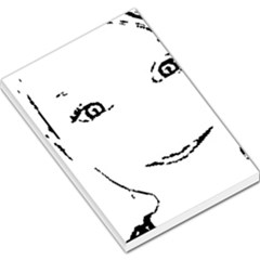 Portrait Black And White Girl Large Memo Pads