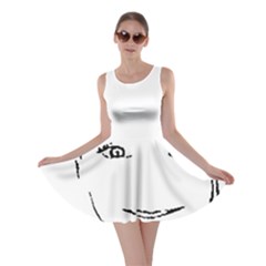 Portrait Black And White Girl Skater Dress by yoursparklingshop