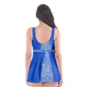 Blue White Christmas Tree Skater Dress Swimsuit View2