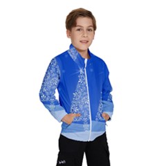 Blue White Christmas Tree Wind Breaker (kids) by yoursparklingshop