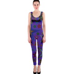 Purple Christmas Party Stars Onepiece Catsuit by yoursparklingshop