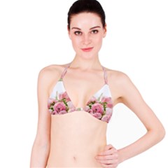 Romantic Pink Flowers Bikini Top by yoursparklingshop