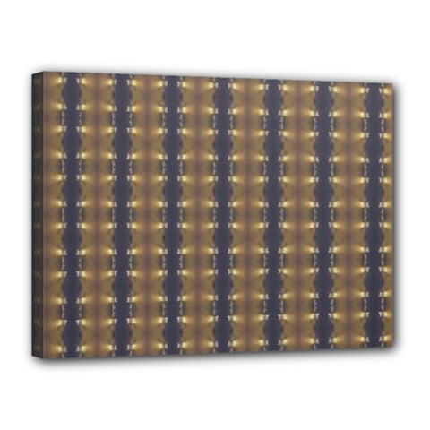 Black Brown Gold Stripes Canvas 16  X 12 