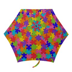 Funny Colorful Jigsaw Puzzle Mini Folding Umbrellas