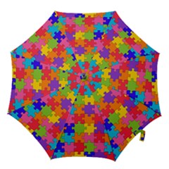 Funny Colorful Jigsaw Puzzle Hook Handle Umbrellas (Small)