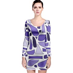 Silly Purples Long Sleeve Bodycon Dress by FunWithFibro