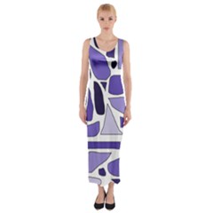 Silly Purples Fitted Maxi Dress by FunWithFibro