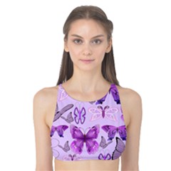 Purple Awareness Butterflies Tank Bikini Top by FunWithFibro