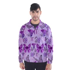 Purple Awareness Butterflies Wind Breaker (men) by FunWithFibro