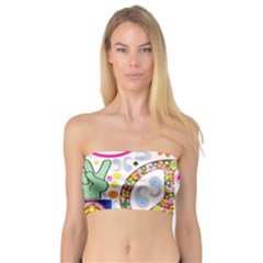 Peace Collage Bandeau Top