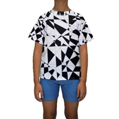 Shattered Life In Black & White Kid s Short Sleeve Swimwear by StuffOrSomething