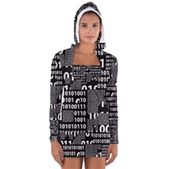 Beautiful Binary Women s Long Sleeve Hooded T-shirt